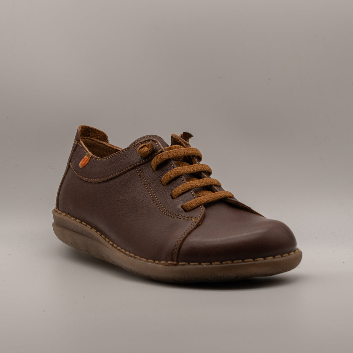 Jungla 8561 – Scarpe donna in pelle con elastici - marrone chestnut - scarpe di qualità venduta a Milano da Pli-Pla