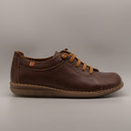 Jungla 8561 – Scarpe donna in pelle con elastici - marrone chestnut - scarpe di qualità venduta a Milano da Pli-Pla