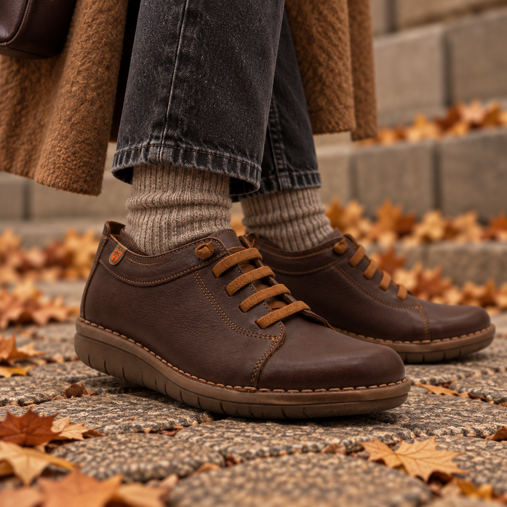 Jungla 8561 – Scarpe donna in pelle con elastici - marrone chestnut - scarpe di qualità venduta a Milano da Pli-Pla