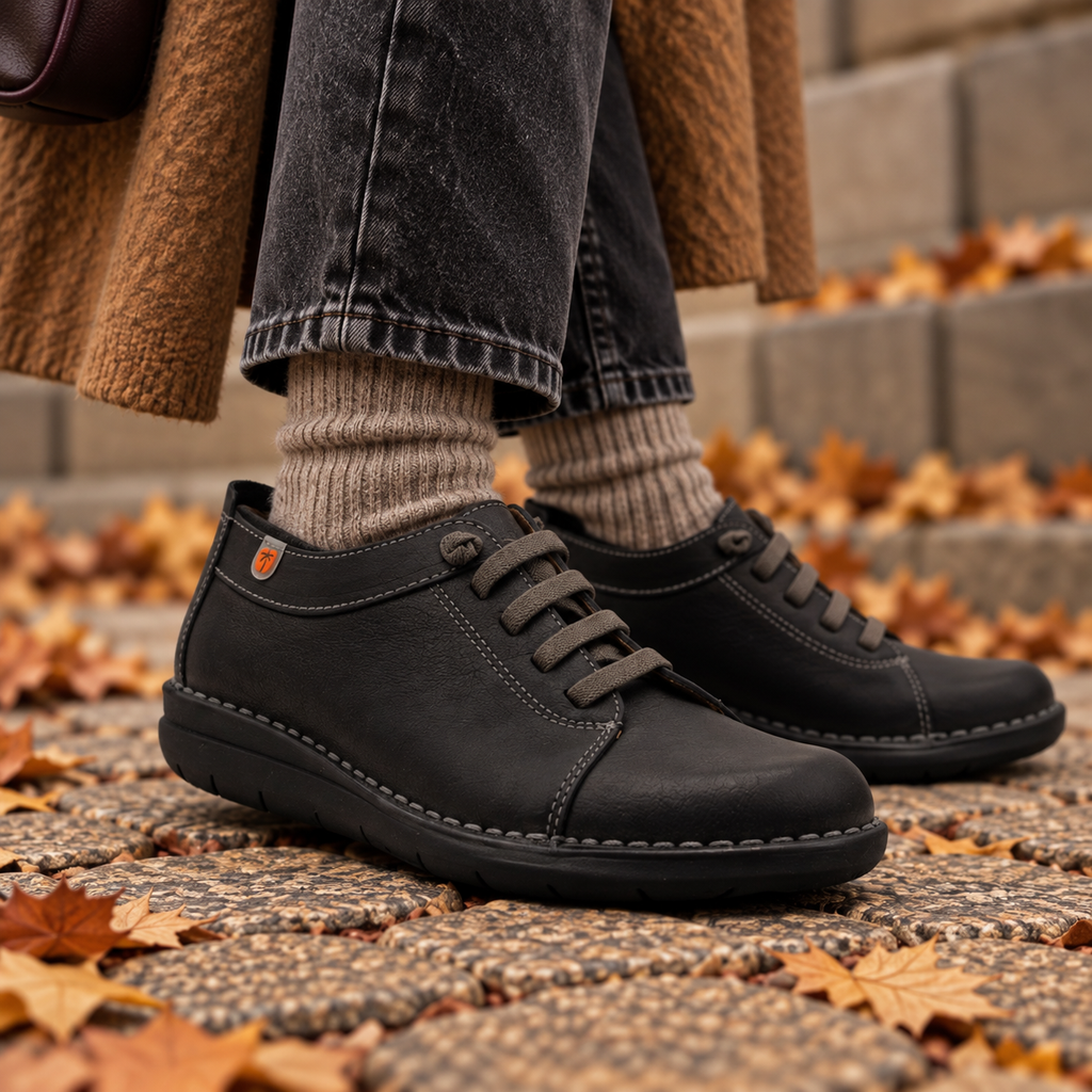 Jungla 8561 – Scarpe donna in pelle con elastici - nero - scarpe di qualità venduta a Milano da Pli-Pla