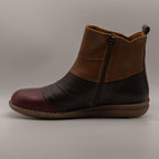 Jungla 8573 – Stivaletti donna in pelle con fasce - multicolor bordeaux - scarpe di qualità venduta a Milano da Pli-Pla