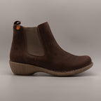 Jungla 8623 – Stivaletti Chelsea donna in pelle con zeppa - marrone cafè - scarpe di qualità venduta a Milano da Pli-Pla
