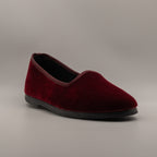 La Maison de l’Espadrille 4300-9 – Pantofole slipper in velluto stile friulana - bordeaux - scarpe di qualità venduta a Milano da Pli-Pla