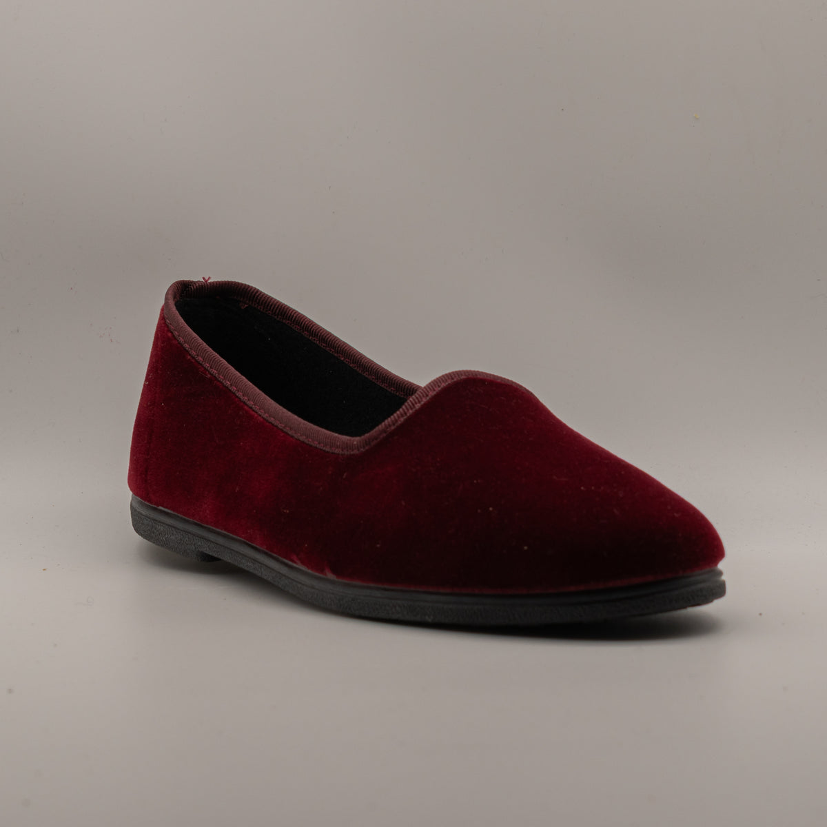 La Maison de l’Espadrille 4300-9 – Pantofole slipper in velluto stile friulana - bordeaux - scarpe di qualità venduta a Milano da Pli-Pla