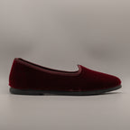 La Maison de l’Espadrille 4300-9 – Pantofole slipper in velluto stile friulana - bordeaux - scarpe di qualità venduta a Milano da Pli-Pla