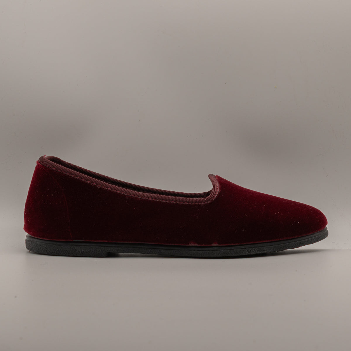 La Maison de l’Espadrille 4300-9 – Pantofole slipper in velluto stile friulana - bordeaux - scarpe di qualità venduta a Milano da Pli-Pla