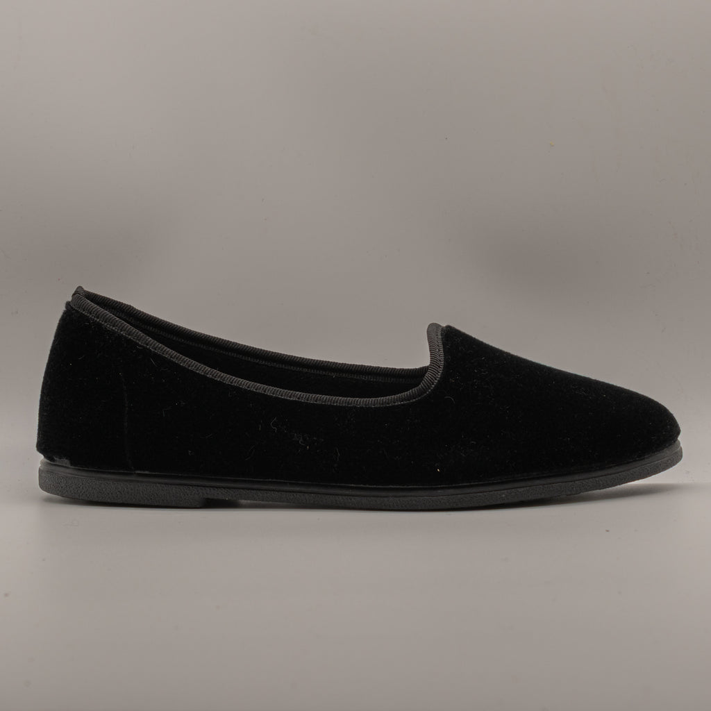 La Maison de l’Espadrille 4300-9 – Pantofole slipper in velluto stile friulana - nero - scarpe di qualità venduta a Milano da Pli-Pla