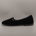 La Maison de l’Espadrille 4300-9 – Pantofole slipper in velluto stile friulana - nero - scarpe di qualità venduta a Milano da Pli-Pla