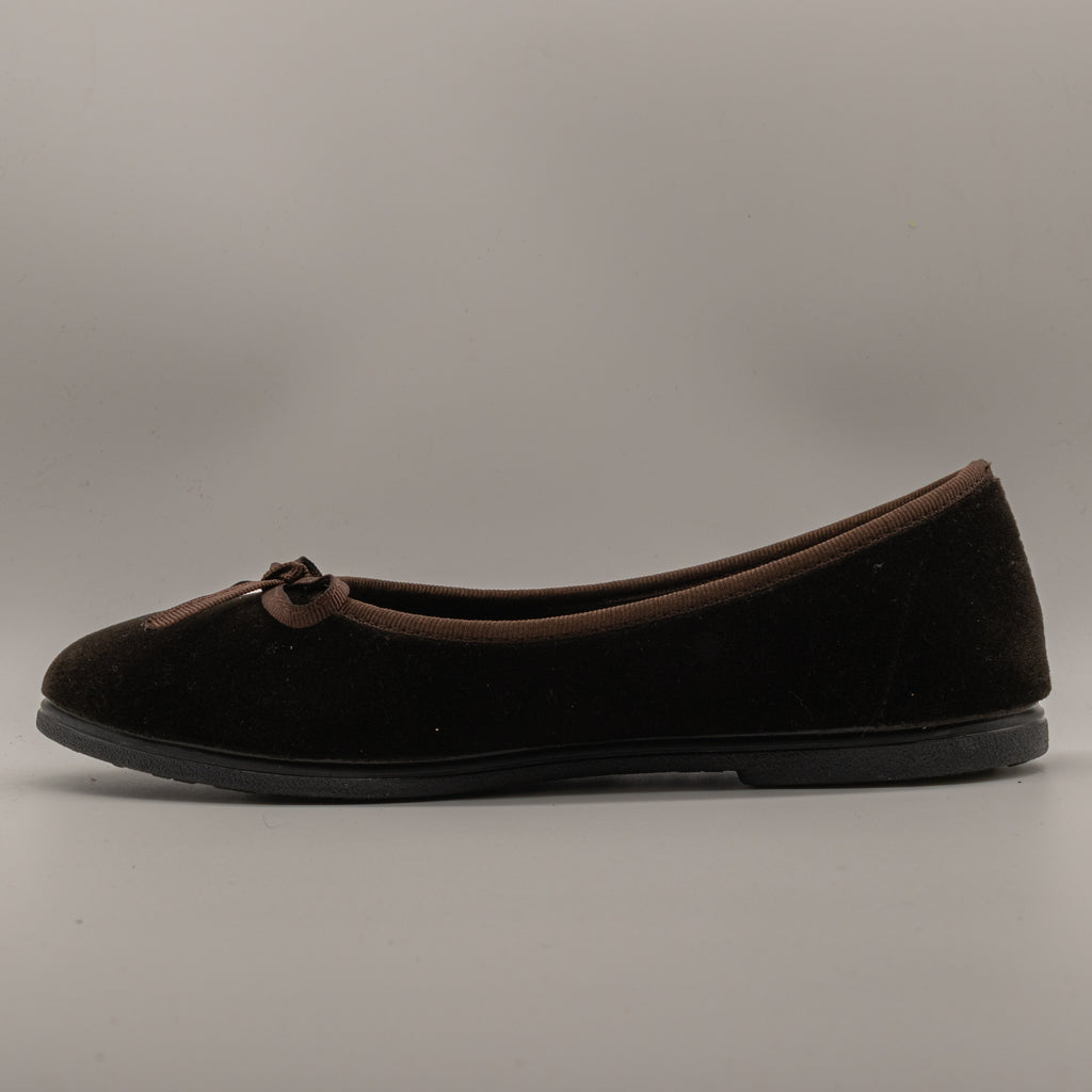 La Maison de l’Espadrille 4303-9 – Ballerine da casa in velluto - marrone - scarpe di qualità venduta a Milano da Pli-Pla