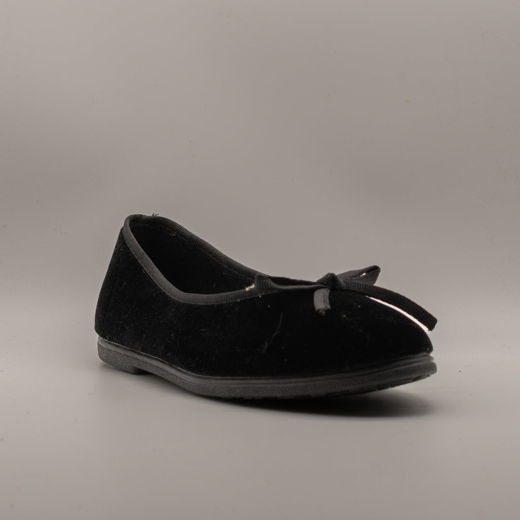 La Maison de l’Espadrille 4303-9 – Ballerine da casa in velluto - nero - scarpe di qualità venduta a Milano da Pli-Pla