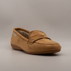 La Maison de l’Espadrille 6140-9 – Mocassini donna in velluto foderati - beige cuoio - scarpe di qualità venduta a Milano da Pli-Pla