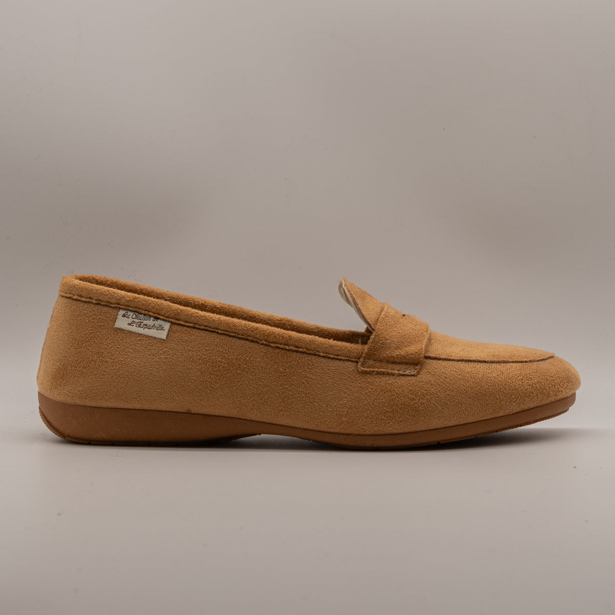 La Maison de l’Espadrille 6140-9 – Mocassini donna in velluto foderati - beige cuoio - scarpe di qualità venduta a Milano da Pli-Pla