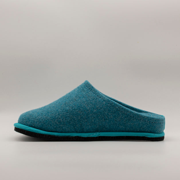 Löwenweiss Easy pantofola in feltro di lana azzurro - scarpe di qualità venduta a Milano da Pli-Pla