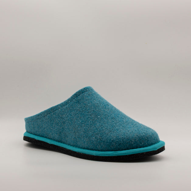 Löwenweiss Easy pantofola in feltro di lana azzurro - scarpe di qualità venduta a Milano da Pli-Pla
