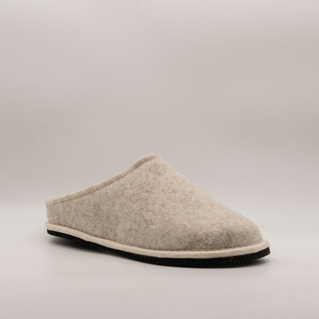 Löwenweiss Easy pantofola in feltro di lana beige - scarpe di qualità venduta a Milano da Pli-Pla