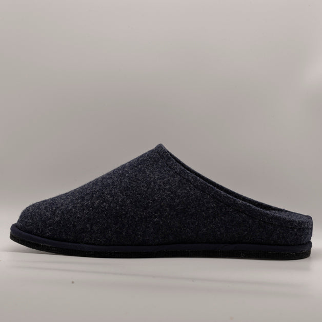 Löwenweiss Easy pantofola in feltro di lana blu jeans - scarpe di qualità venduta a Milano da Pli-Pla