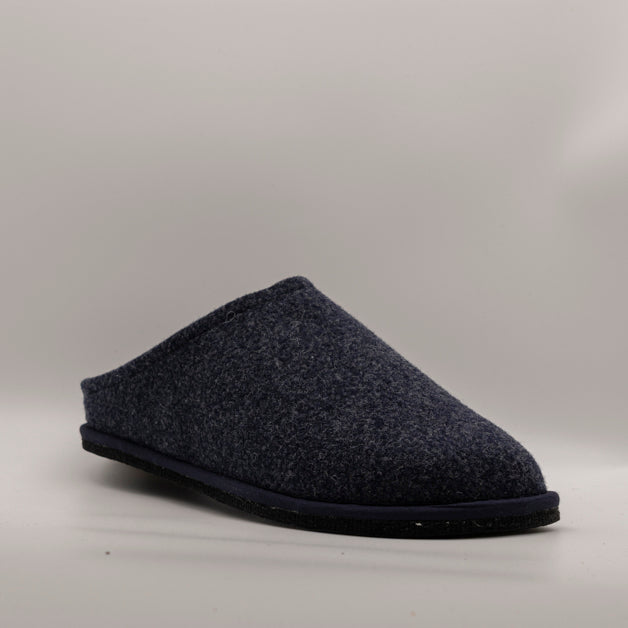 Löwenweiss Easy pantofola in feltro di lana blu jeans - scarpe di qualità venduta a Milano da Pli-Pla