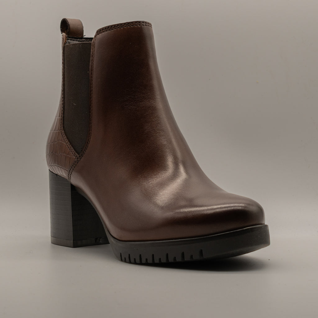 Lumberjack Janda – Stivaletti donna in pelle con tacco 6 cm - marrone - scarpe di qualità venduta a Milano da Pli-Pla