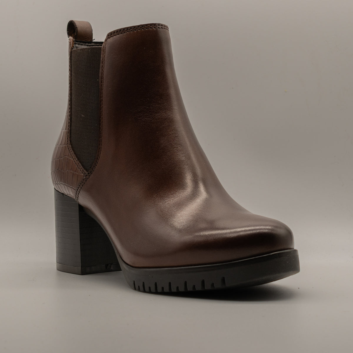 Lumberjack Janda – Stivaletti donna in pelle con tacco 6 cm - marrone - scarpe di qualità venduta a Milano da Pli-Pla