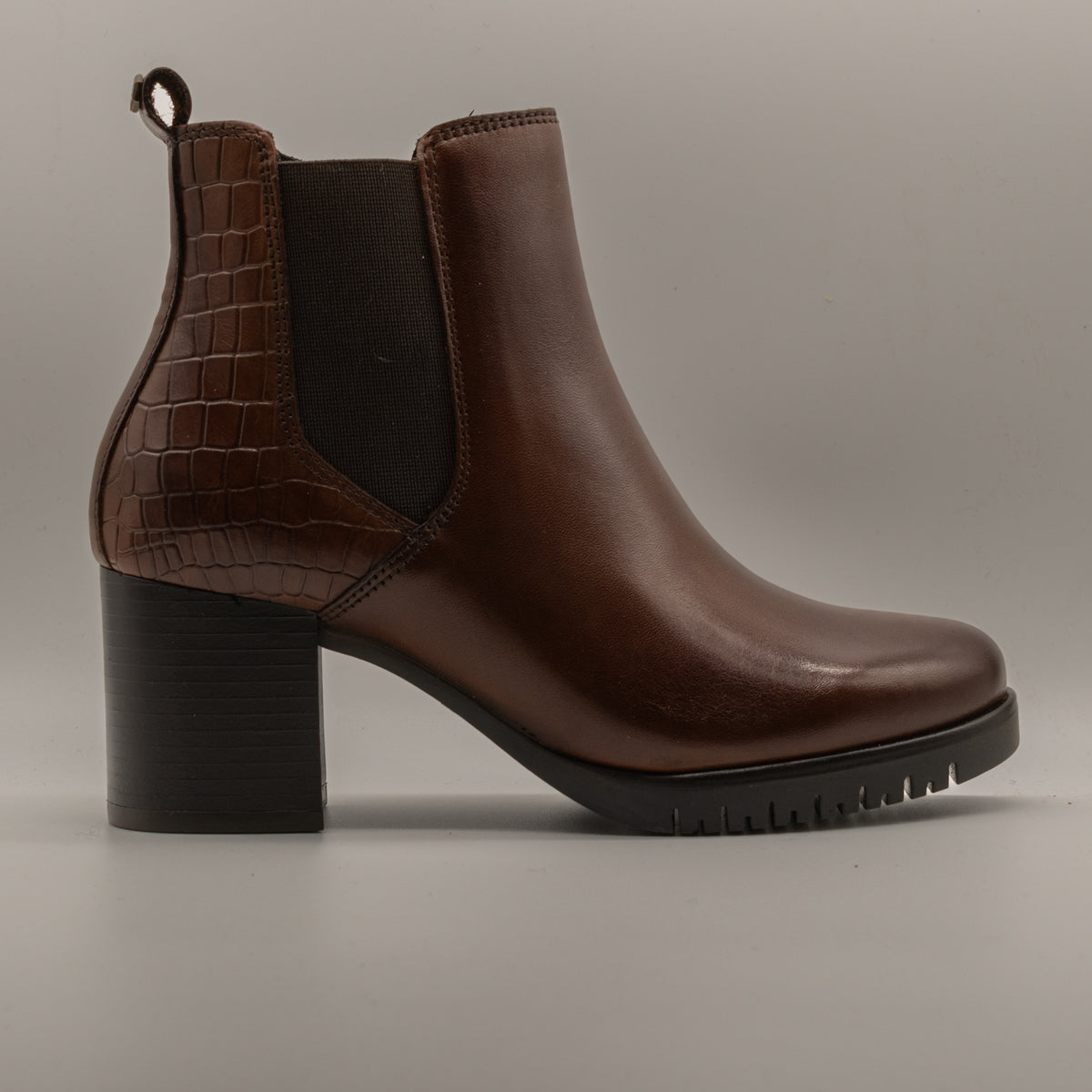 Lumberjack Janda – Stivaletti donna in pelle con tacco 6 cm - marrone - scarpe di qualità venduta a Milano da Pli-Pla