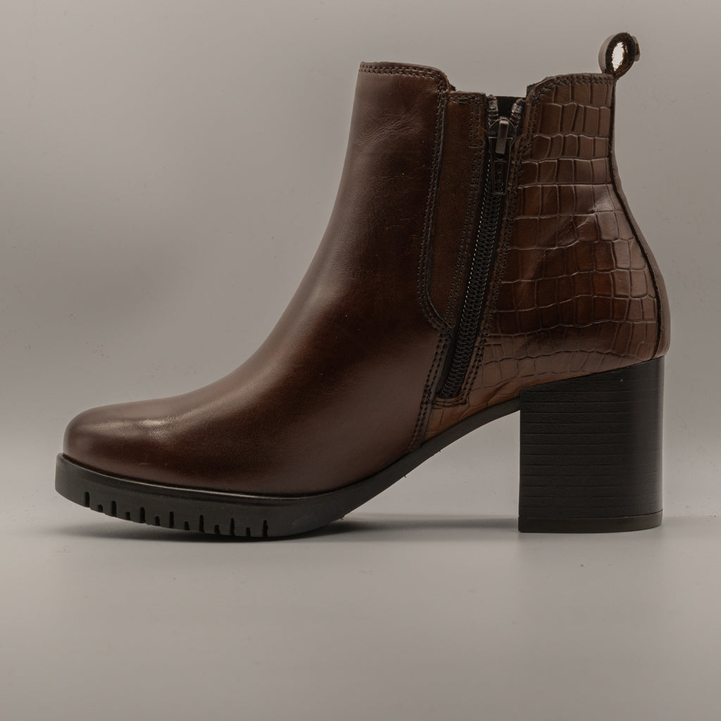 Lumberjack Janda – Stivaletti donna in pelle con tacco 6 cm - marrone - scarpe di qualità venduta a Milano da Pli-Pla