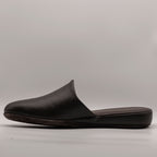 Pantofole scendiletto in pelle uomo marrone - scarpe di qualità venduta a Milano da Pli-Pla