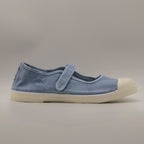 Natural World 124E Old Mina – scarpa vintage in cotone organico con cinturino - azzurro - scarpe di qualità venduta a Milano da Pli-Pla