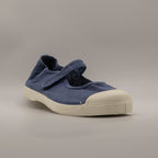 Natural World 124E Old Mina – scarpa vintage in cotone organico con cinturino - blu mar - scarpe di qualità venduta a Milano da Pli-Pla