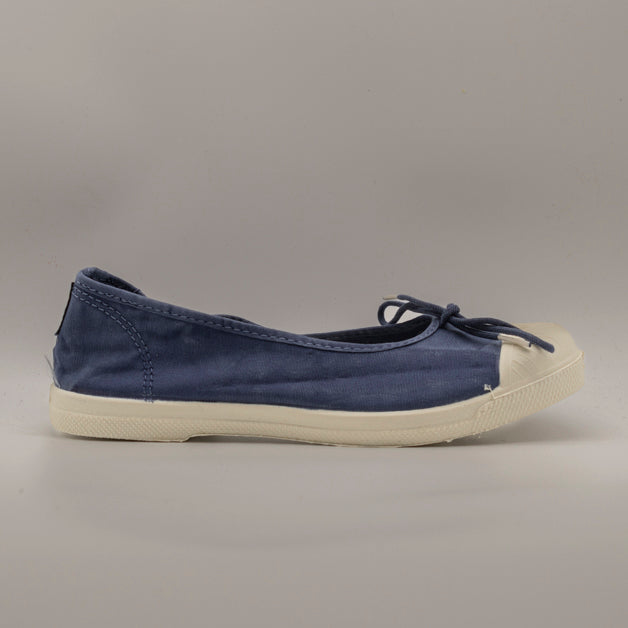Natural World 128E Old Elysian – ballerina in cotone organico - blu mar - scarpe di qualità venduta a Milano da Pli-Pla