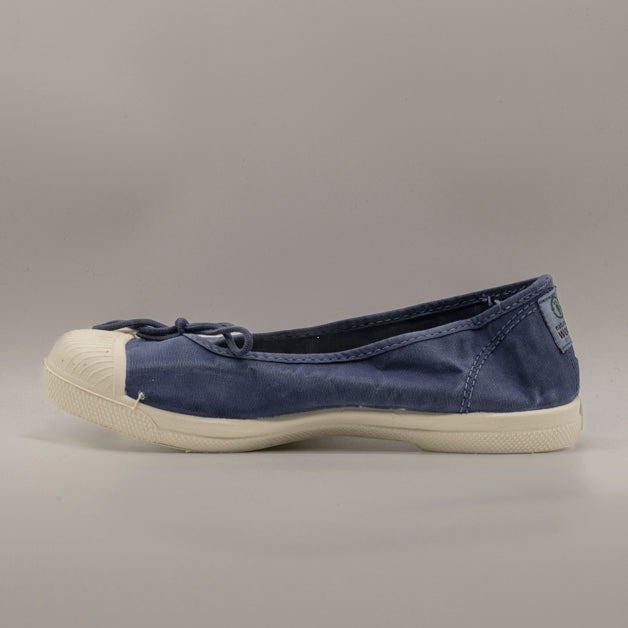 Natural World 128E Old Elysian – ballerina in cotone organico - blu mar - scarpe di qualità venduta a Milano da Pli-Pla
