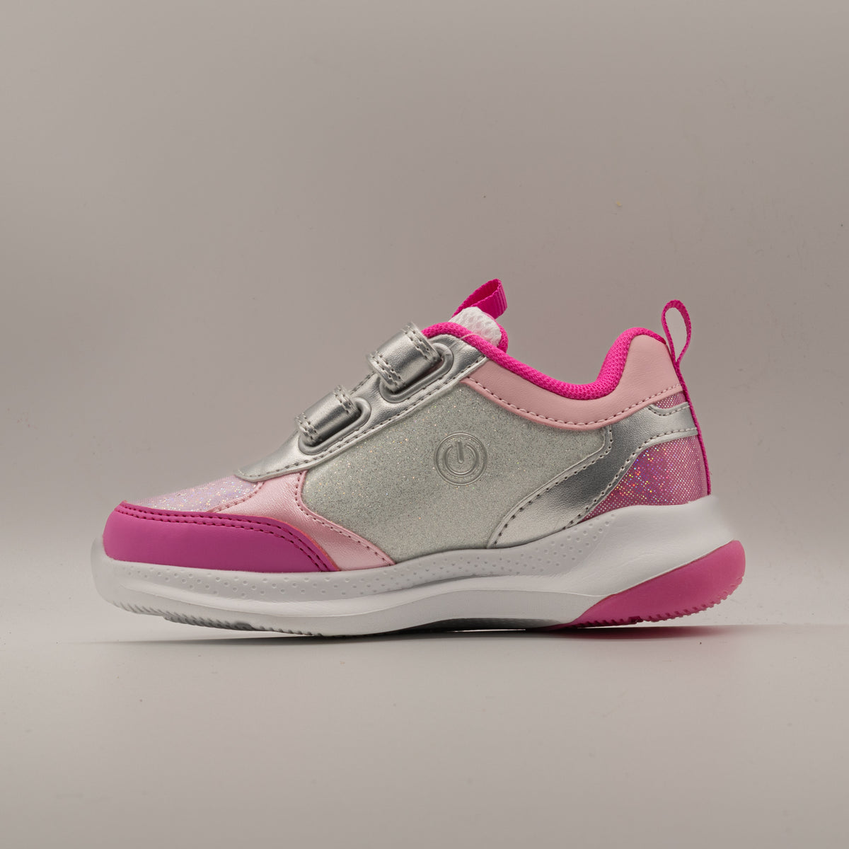 Primigi 2469800 Barbie – Sneakers bambina con luci e doppio velcro - argento e rosa - scarpe di qualità venduta a Milano da Pli-Pla