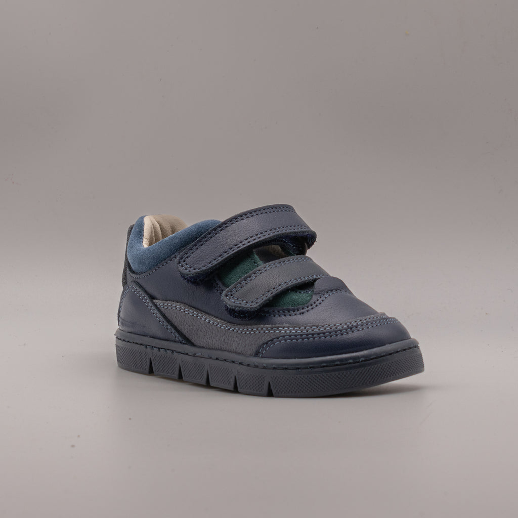 Primigi 2405044 – Sneakers bambino in pelle con doppio velcro - blu