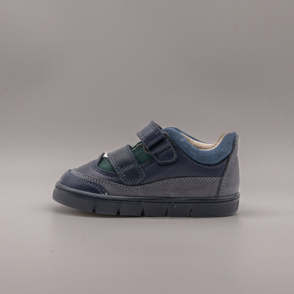 Primigi 2405044 – Sneakers bambino in pelle con doppio velcro - blu
