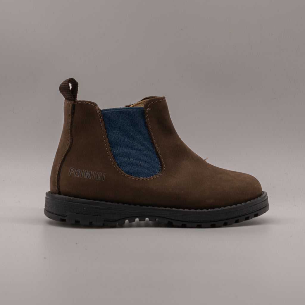 Primigi 2413211 – Stivaletti primi passi bambino in pelle nabuk con zip - marrone