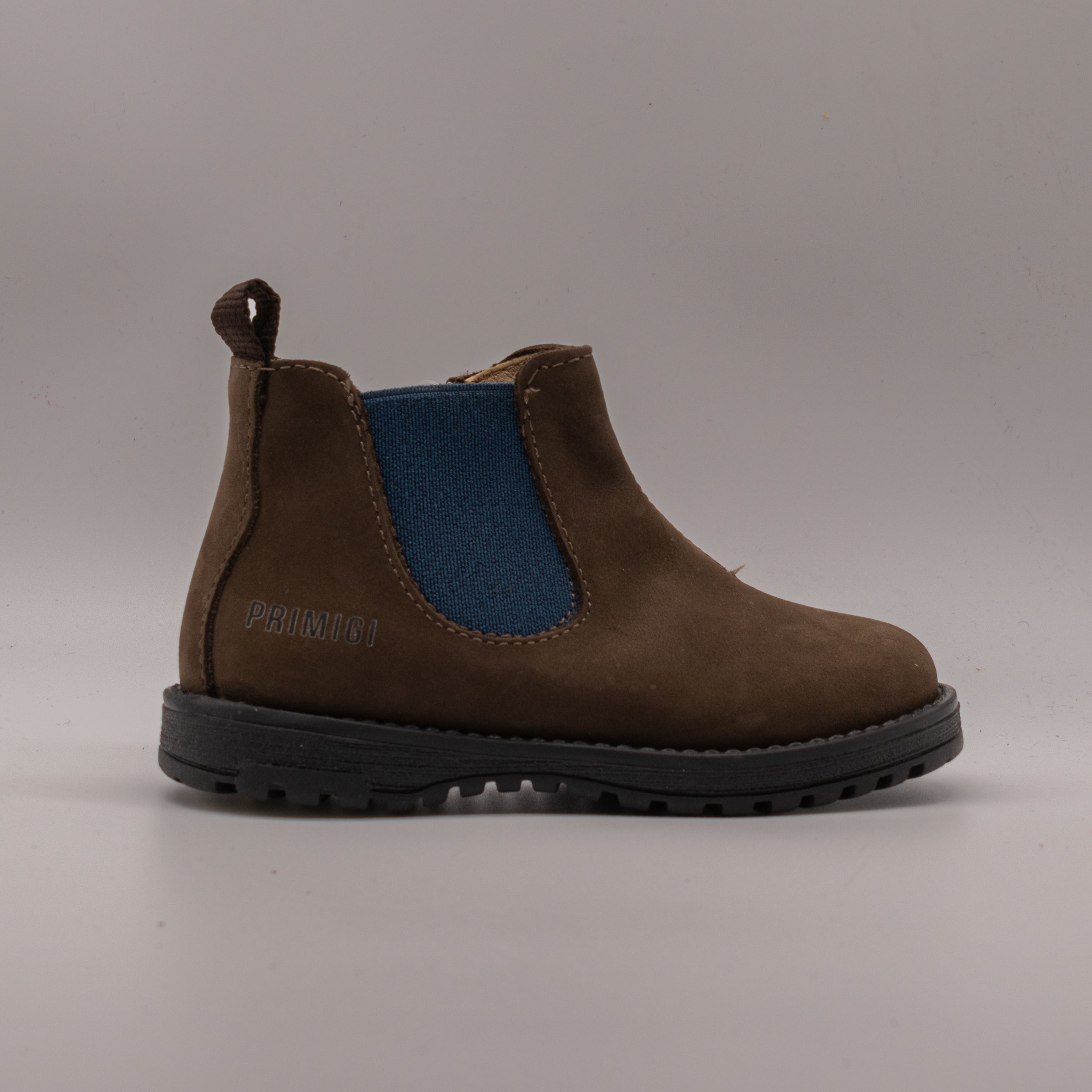 Primigi 2413211 – Stivaletti primi passi bambino in pelle nabuk con zip - marrone
