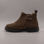 Primigi 2413211 – Stivaletti primi passi bambino in pelle nabuk con zip - marrone