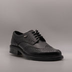 Valleverde 17101 – Francesine donna in pelle con lavorazione brogue - nero - scarpe di qualità venduta a Milano da Pli-Pla