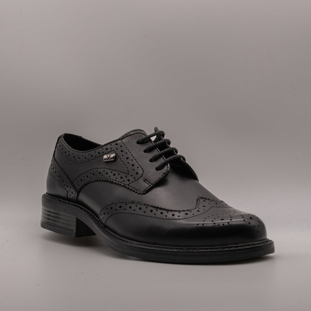 Valleverde 17101 – Francesine donna in pelle con lavorazione brogue - nero - scarpe di qualità venduta a Milano da Pli-Pla