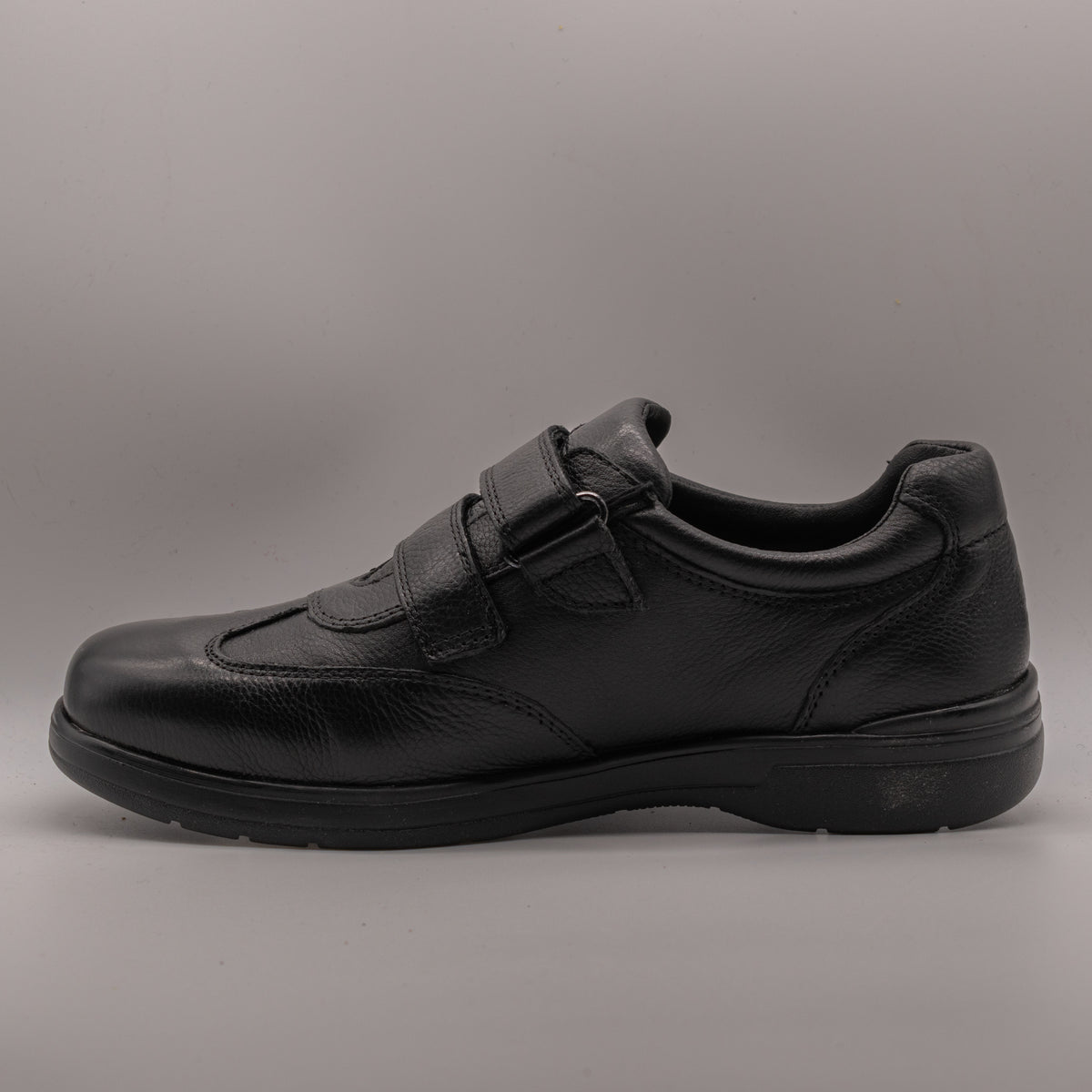 Valleverde 36820 – Scarpe uomo in pelle con doppio velcro - nero - scarpe di qualità venduta a Milano da Pli-Pla