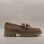 Valleverde mocassino donna V49572 pelle scamosciata beige con fibbia - scarpe di qualità venduta a Milano da Pli-Pla