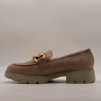 Valleverde mocassino donna V49572 pelle scamosciata beige con fibbia - scarpe di qualità venduta a Milano da Pli-Pla