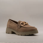 Valleverde mocassino donna V49572 pelle scamosciata beige con fibbia - scarpe di qualità venduta a Milano da Pli-Pla