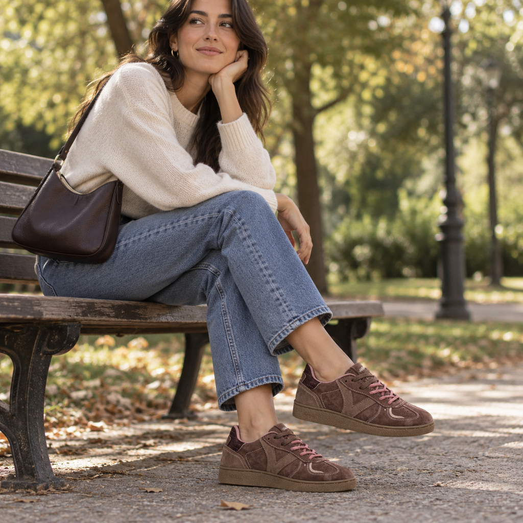 Victoria 1267100 Londres – Sneakers donna in pelle scamosciata - marrone