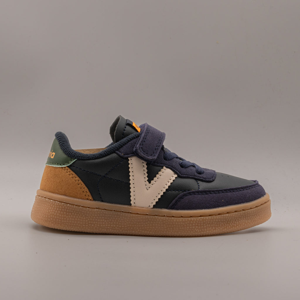 Victoria 256109 OSLO - Baskets enfant à scratch et lacets élastiques, vertes