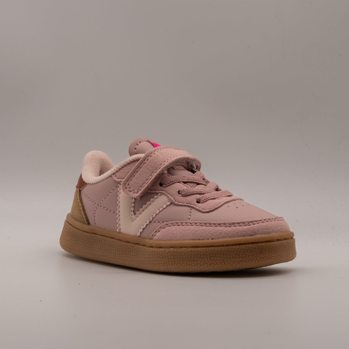 Victoria 256109 OSLO – Kindersneaker mit Klettverschluss und elastischen Schnürsenkeln, grün