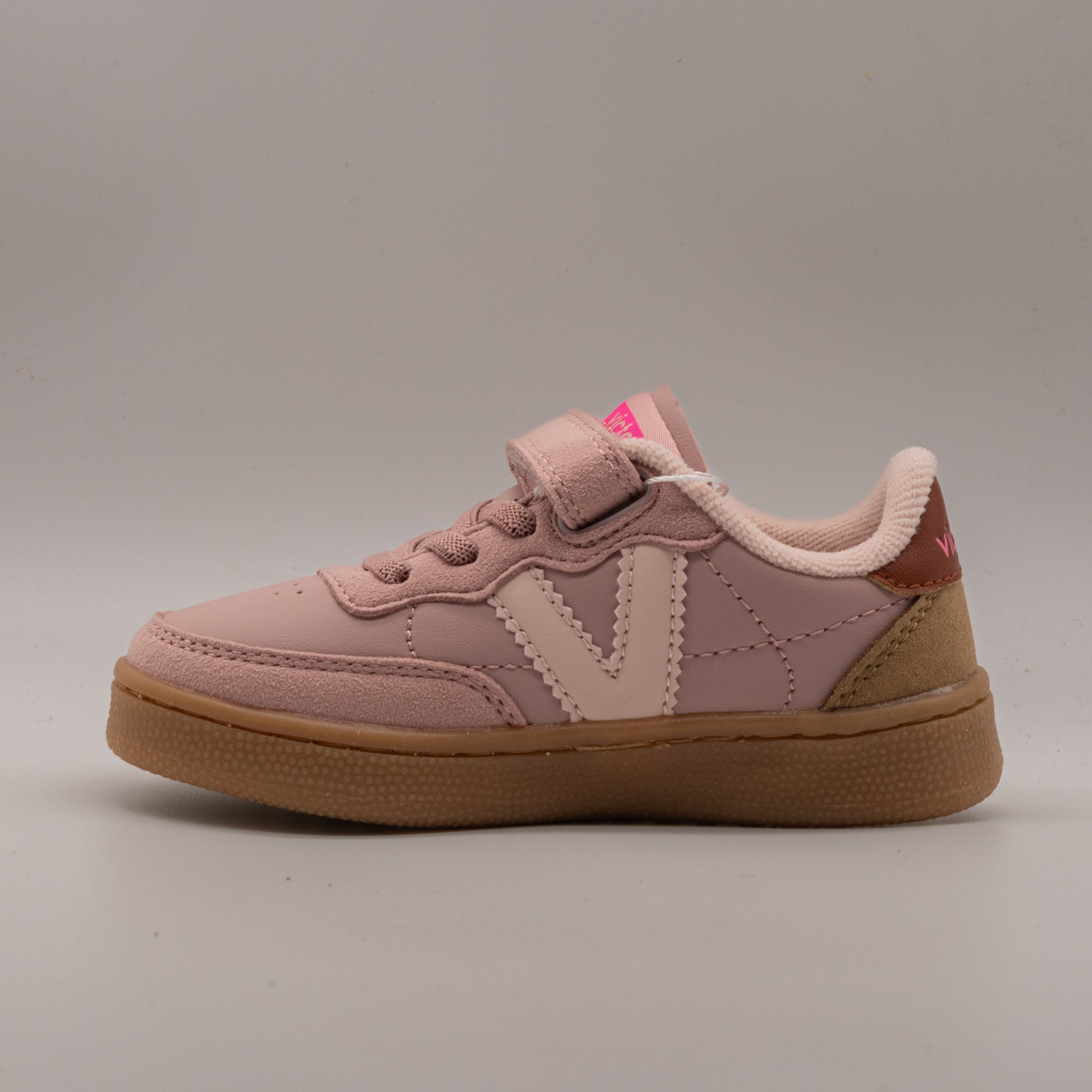 Victoria 256109 OSLO – Kindersneaker mit Klettverschluss und elastischen Schnürsenkeln, grün