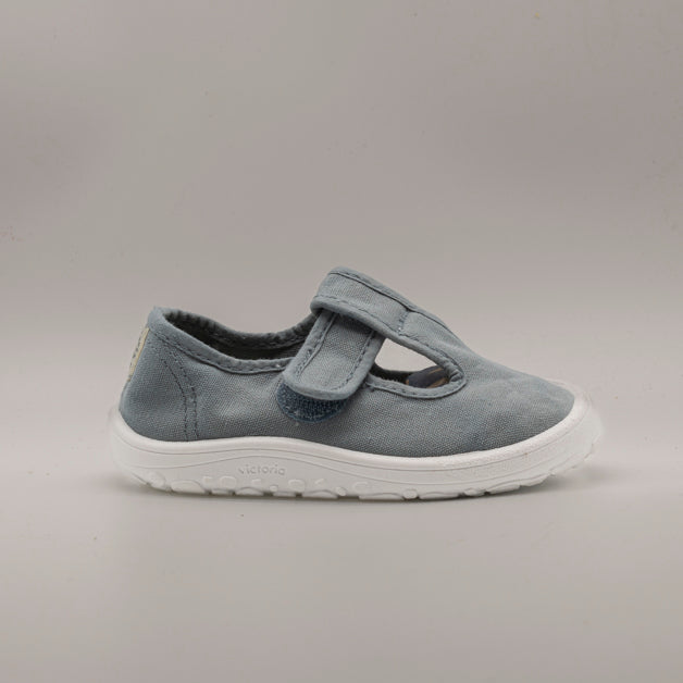 Victoria 1370108 Bosco Barefoot – sandali barefoot in tela per bambini - azzurro atlantico