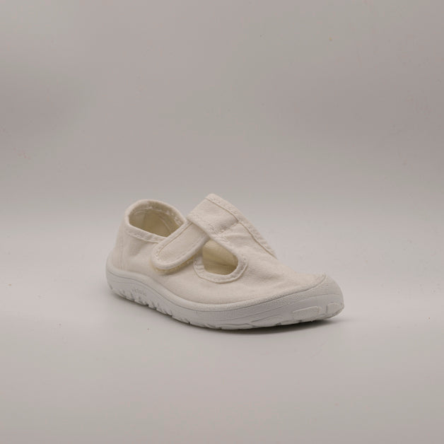 Victoria 1370108 Bosco Barefoot – sandali barefoot in tela per bambini - bianco - scarpe di qualità venduta a Milano da Pli-Pla