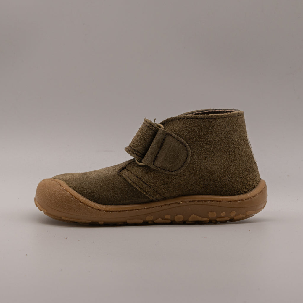 Victoria 1370121 Bosco – Stivaletti barefoot bambino in pelle scamosciata - verde kaki