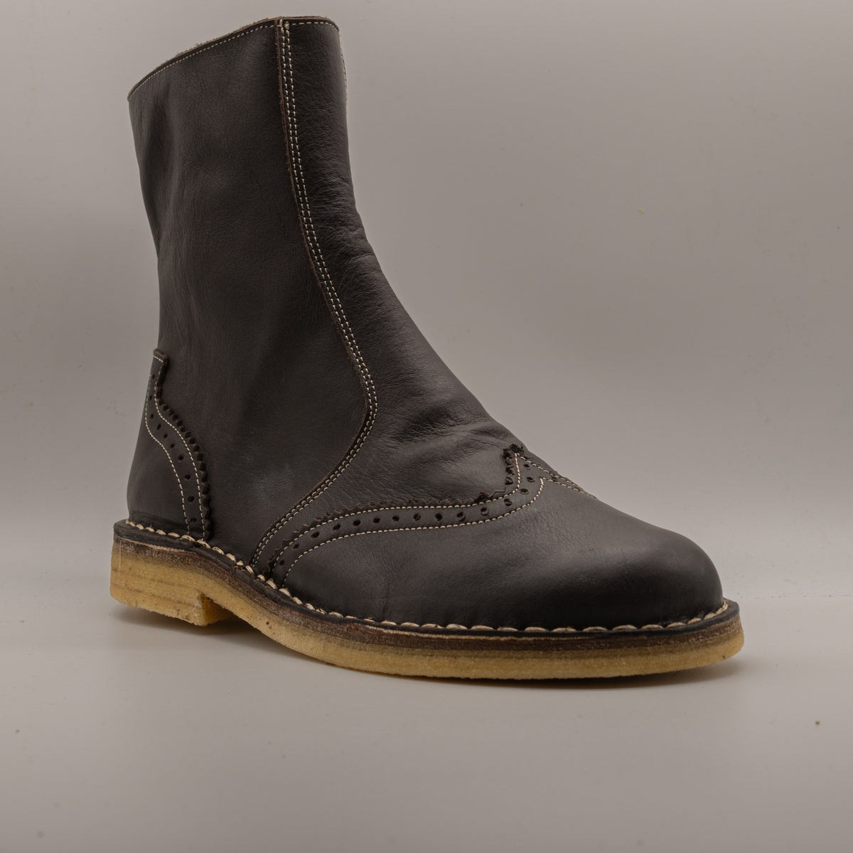 B&B 2024 – Stivaletti donna in pelle di cervo Made in Italy - testa di moro - scarpe di qualità venduta a Milano da Pli-Pla